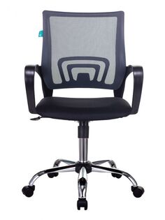 Кресло офисное Бюрократ CH-695NSL цвет темно-серый TW-04, сиденье черное TW-11, крестовина металл хром