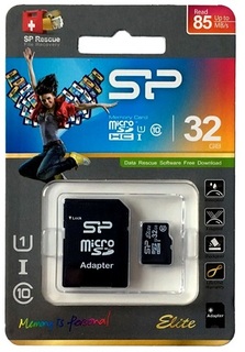 Карта памяти 32GB Silicon Power SP032GBSTHBU1V10SP UHS-1 MicroSD Card32GB Elite /class 10 Retail pack w/ adaptor