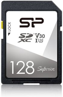 Карта памяти 128GB Silicon Power SP128GBSDXCV3V10 Superior SDXC Class 10 UHS-I U3 V30 100/80 Mb/s