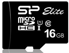 Карта памяти 16GB Silicon Power SP016GBSTHBU1V10SP UHS-1 MicroSD Card16GB Elite /class 10 Retail pack w/ adaptor
