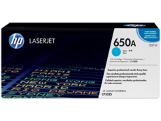 Картридж HP 650A CE271A для принтера Color LaserJet Enterprise CP5520/5525/Enterprise M750, голубой, 15 000 стр