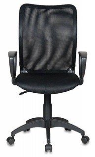 Кресло офисное Бюрократ CH-599AXSN черное/черное, спинка сетка