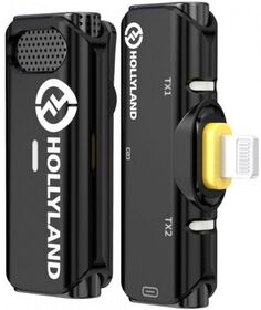 Микрофонная система Hollyland LarkC1SOLO_iOS_Black портативная одноканальная микрофонная система для iOS, передача сигнала до 200м, черный