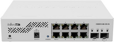 Коммутатор управляемый Mikrotik CSS610-8G-2S+IN Cloud Smart with 8xGigabit ports, 2xSFP+ cages, SwOS, desktop case, PSU