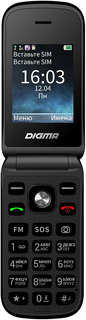 Мобильный телефон Digma VOX FS240 VT2074MM grey 32Mb 2Sim 2.44" 240x320 0.08Mpix GSM900/1800 FM серый 1497205