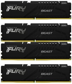 Модуль памяти DDR5 64GB (4*16GB) Kingston FURY KF560C40BBK4-64 Beast Black XMP 6000MHz CL40 1RX8 1.35V 16Gbit