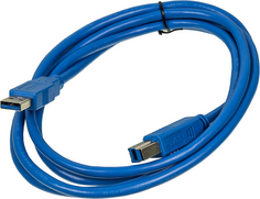 Кабель интерфейсный USB 3.0 Buro USB3.0-AM/BM USB A(m) - USB B(m), 1.8м, синий