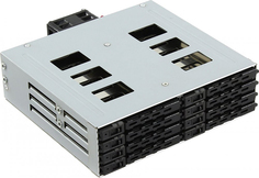 Корзина Procase L2-108-SATA3-BK 8*SATA3/SAS, черный, с замком, hotswap mobie rack module for 2,5" slim HDD(1x5,25) 2xFAN 40x15mm
