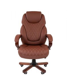 Кресло офисное Chairman 406 7027814 экопремиум коричневое