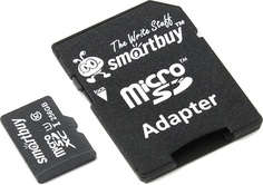 Карта памяти MicroSDXC 256GB SmartBuy SB256GBSDCL10-01 Class 10 UHS-I + SD адаптер