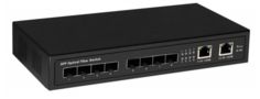 Коммутатор промышленный OSNOVO SW-7028 Gigabit Ethernet на 8 SFP + 2 RJ45 портов, 8 x GE SFP (1000Base-FX), 2 x GE (10/100/1000Base-T), БП DC12V (0,5A