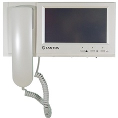 Видеодомофон Tantos LOKI Vizit TFT LCD 7", touch screen + механические кнопки, с трубкой, 3 вх. для вызывных панелей, 1 вход видеокамеры, адаптирован