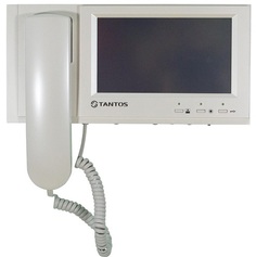 Видеодомофон Tantos LOKI XL цветной TFT LCD 7", touch screen дисплей + механические кнопки, с трубкой, 3 вх. для вызывных панелей, 1 вход видеокамеры,