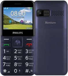 Мобильный телефон Philips Xenium E207 32Mb синий моноблок 2Sim 2.31" 240x320 Nucleus 0.08Mpix GSM900/1800 FM microSD max32Gb