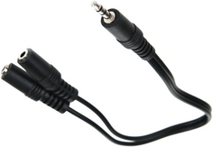 Кабель-адаптер VCOM CV203-0.2M 3.5 jack ST(M)/2*3.5 jack ST(F), 0.2м
