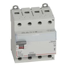 Выключатель дифференциального тока (ВДТ, УЗО) Legrand 411704 DX³-ID - 4П, 400 В~, 63 А, тип AC, 30 мА, 4 модуля