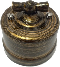 Выключатель Bironi B1-201-25 пластик, бронза, проходной на одно положение