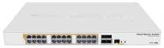 Коммутатор Mikrotik CRS328-24P-4S+RM Layer 3 PoE 24 порта IEEE 802.3at (PoE+), 24 порта 10 / 100 / 1000 Мбит / сек, QoS VLAN Storm Control Port Trunki