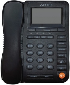 Телефон ELTEX VP-12 2 SIP аккаунта, 2x100M, ЖК дисплей