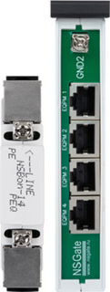 Устройство защиты NSGate NSBon-15 CEVP4GEP линий Ethernet 10/100/1000M + PoE, 4 порта, патч-корд 4 шт