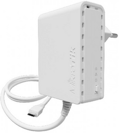 Блок питания Mikrotik PL7400 PWR-LINE power supply (supports Data over Powerlines) with microUSB connector, Type C plug (commonly used in Europe, Sout
