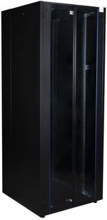 Шкаф напольный 19", 42U Datarex DR-759521 телекоммуникационный 800х800, двойная передняя дверь перфорация, двойная задняя дверь перфорированная, черны