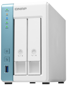 Сетевой RAID-накопитель QNAP TS-231P3-4G 2 отсека 3,5"/2,5", 1 GbE RJ-45, 2,5 GbE RJ-45, ARM Cortex-A15 Annapurna Labs AL-314 1,7 ГГц, 4 ГБ