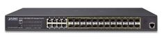 Коммутатор управляемый Planet GS-5220-16S8CR L2+ 24x100/1000X SFP with 8 Shared TP Managed Switches, with Hardware L3 IPv4/IPv6 Static Routing, W/ 48V