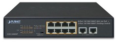 Коммутатор PoE Planet GSD-1008HP 8-Port 10/100/1000T 802.3at PoE + 2-Port 10/100/1000T Desktop Switch (120 watts)