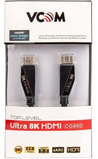 Кабель интерфейсный HDMI-HDMI VCOM CG860-1M 19M/M, ver. 2.1, 8K/60Hz 1м