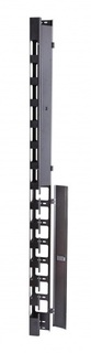 Кабельный организатор вертикальный Eurolan 60A-18-42-01-94BL с крышкой, 42U, серия D9000 (2 шт), для шкафов шириной 750 мм