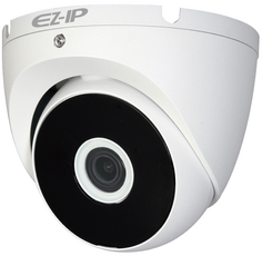 Видеокамера EZ-IP EZ-HAC-T2A11P-0280B купольная,1/2.7" 1Мп КМОП 25к/с при 720P; 2.8мм объектив; 20м ИК, Smart IR, ICR, OSD, 4в1(CVI/TVI/AHD/CVBS)
