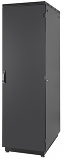 Шкаф напольный 19", 47U Eurolan 60F-47-68-30BL Racknet S3000 600 × 800, передняя дверь металлическая одностворчатая, задняя дверь металлическая одност