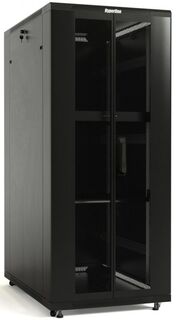 Шкаф напольный 19", 22U Hyperline TTB-2268-DD-RAL9004 1166x600х800мм(ВхШхГ), передняя/задняя распашные перфор. двери (75%), ручка с замком, крыша ново