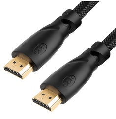 Кабель интерфейсный HDMI удлинитель GCR GCR-HM811-1.0m 01271, v2.0 HDMI M/M черный, нейлон, OD7.3mm, 28/28 AWG, позолоченные контакты, Ethernet 18 Гби