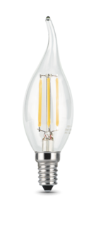 Лампа светодиодная Gauss 104801209 LED Filament Свеча на ветру E14 9W 710lm 4100K