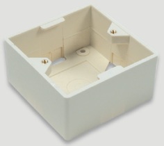 Коробка Eurolan 12A-00-06WT настенная для рамок серии 45, на 6 модулей 22.5х45.0, белая