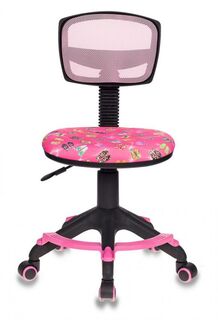 Кресло детское Бюрократ CH-299-F цвет розовый, рисунок сланцы, сетка/ткань, крестовина пластик, подст.для ног