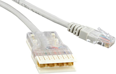 Кабель патч-корд Hyperline PC-110-RJ45-4P-C5e-1M-LSZH-GY 110 тип - RJ-45, 4 пары, Cat.5e, LSZH, 1 м, серый