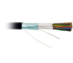 Кабель витая пара F/UTP 3 кат. 25 пар Hyperline FUTP25-C3-S24-OUT-PE-BK 24AWG(0.51 мм), медь, одножильный (solid), внешний, PE, чёрный, цена за метр