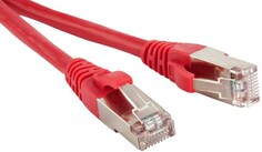 Кабель патч-корд FTP 5e кат. 10м. Hyperline PC-LPM-STP-RJ45-RJ45-C5e-10M-LSZH-RD экранированный, LSZH, красный