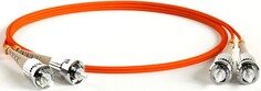 Кабель патч-корд волоконно-оптический Hyperline FC-D2-50-ST/PR-ST/PR-H-3M-LSZH-OR (шнур) MM 50/125, ST-ST, 2.0 мм, duplex, LSZH, 3 м