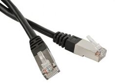 Кабель патч-корд F/UTP 5e кат. 1м. Hyperline PC-LPM-STP-RJ45-RJ45-C5e-1M-LSZH-BK LSZH, 1 м, черный