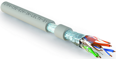 Кабель витая пара U/FTP 6a кат. 4 пары Hyperline FUTP4-C5E-S24-IN-LSLTX-GY-305 24AWG(0.51 мм), медь, одножильный (solid), внутренний, LSZH, нг(A)-LSLT
