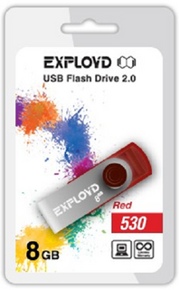 Накопитель USB 2.0 8GB Exployd 530 красный