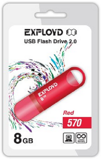 Накопитель USB 2.0 8GB Exployd 570 красный