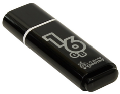 Накопитель USB 2.0 16GB SmartBuy SB16GBGS-K Glossy черный