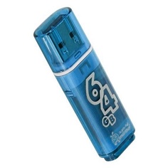 Накопитель USB 2.0 64GB SmartBuy SB64GBGS-B Glossy синий