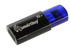Накопитель USB 2.0 32GB SmartBuy SB32GBCL-B Click синий/черный