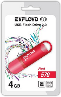 Накопитель USB 2.0 4GB Exployd 570 красный